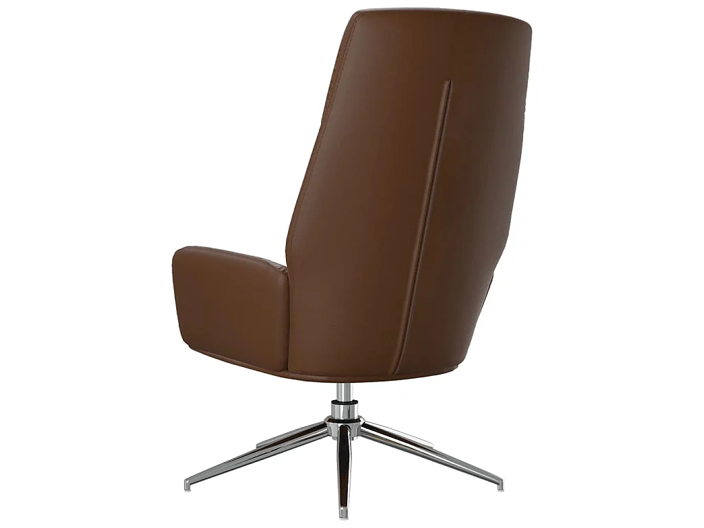 Relaxstoel echt leer bruin