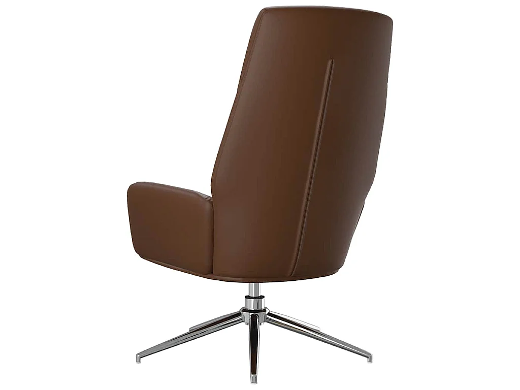 Relaxstoel echt leer bruin