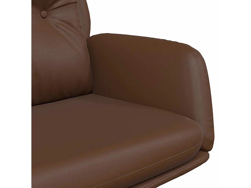 Relaxstoel echt leer bruin