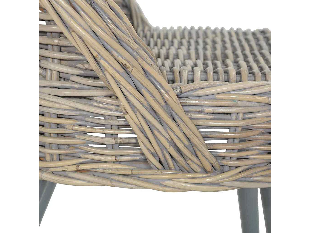 Chaise de canapé rotin kubu gris