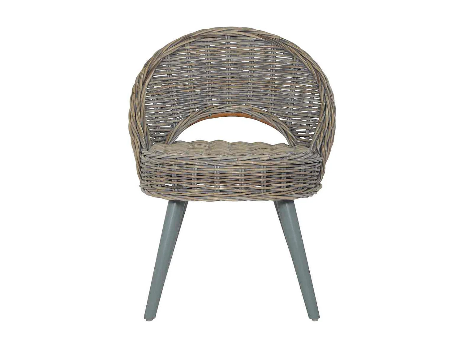 Fauteuil kubu rattan grijs