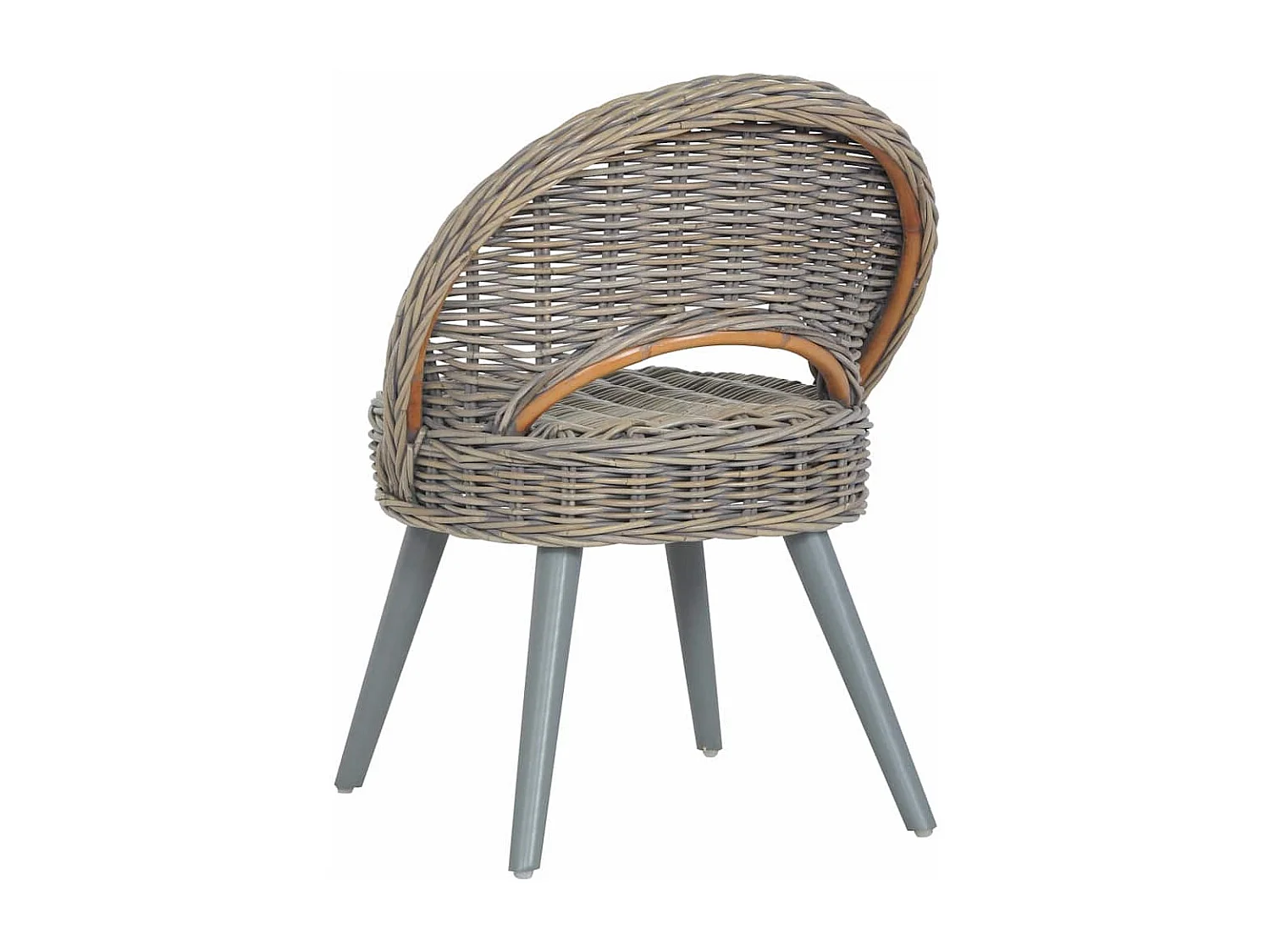 Fauteuil kubu rattan grijs