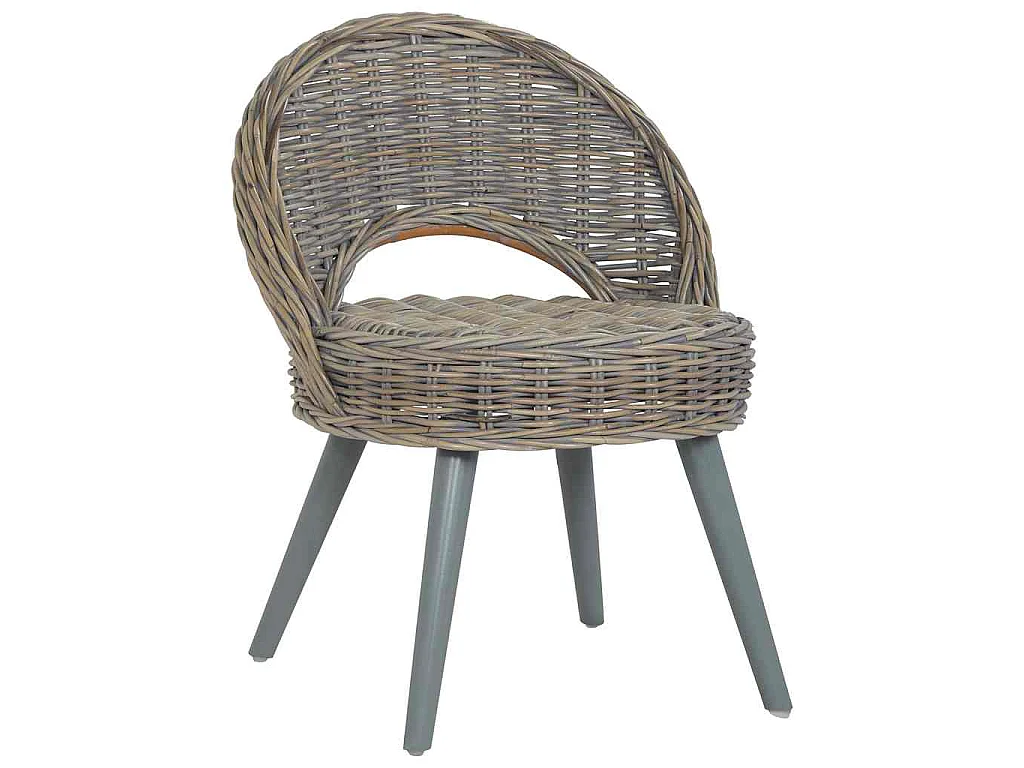 Chaise de canapé rotin kubu gris