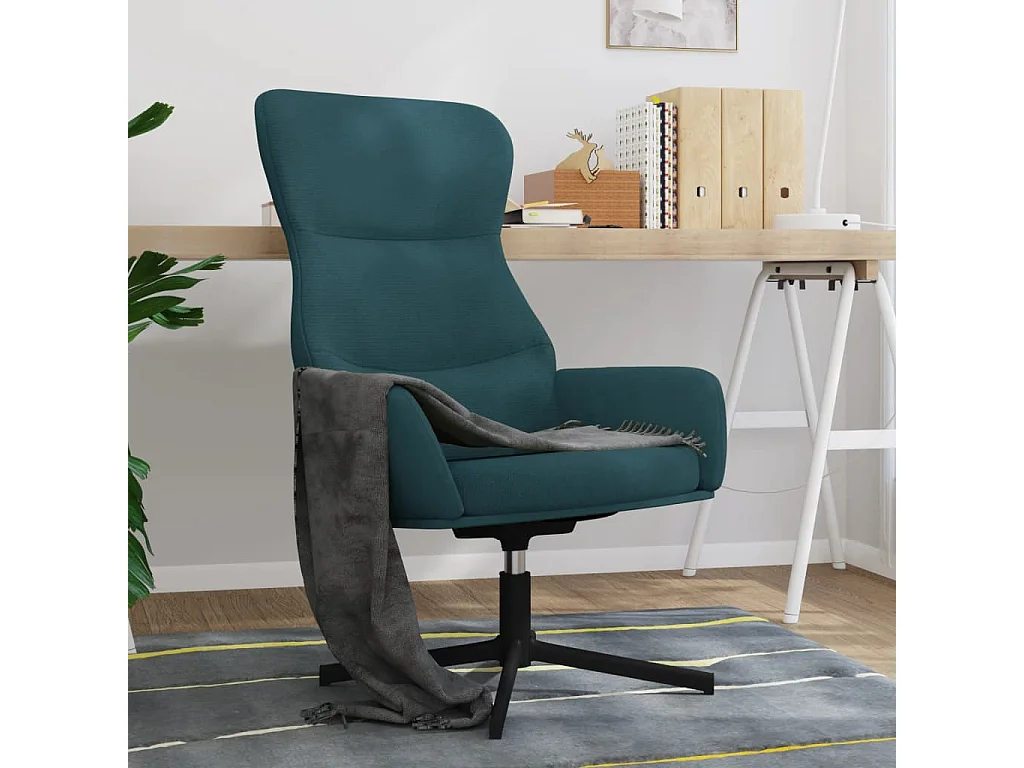 Cadeira de descanso veludo azul