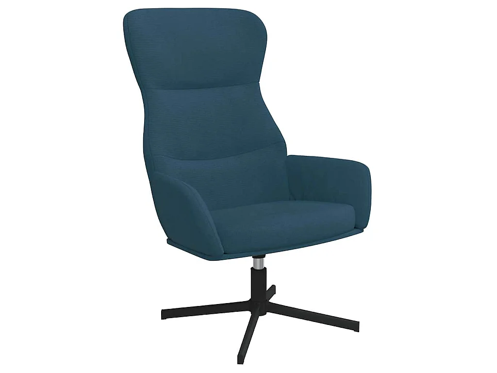Relaxstoel fluweel blauw