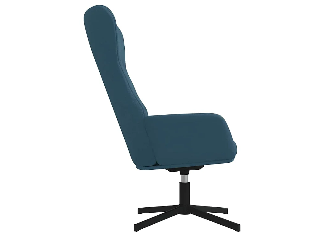 Relaxstoel fluweel blauw