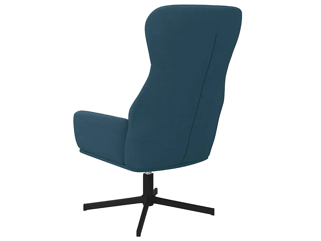 Relaxstoel fluweel blauw