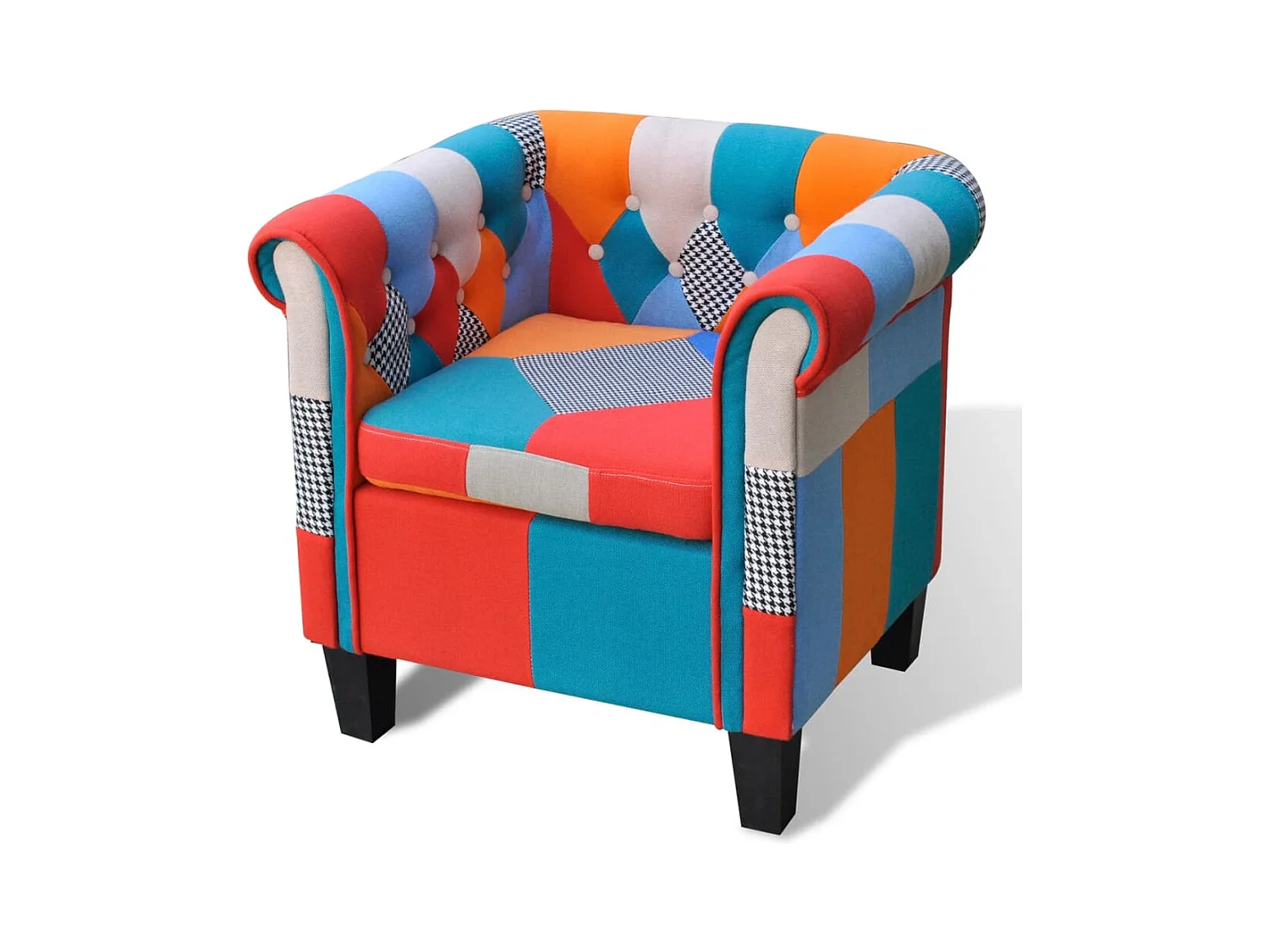 Fauteuil avec design de patchwork Tissu