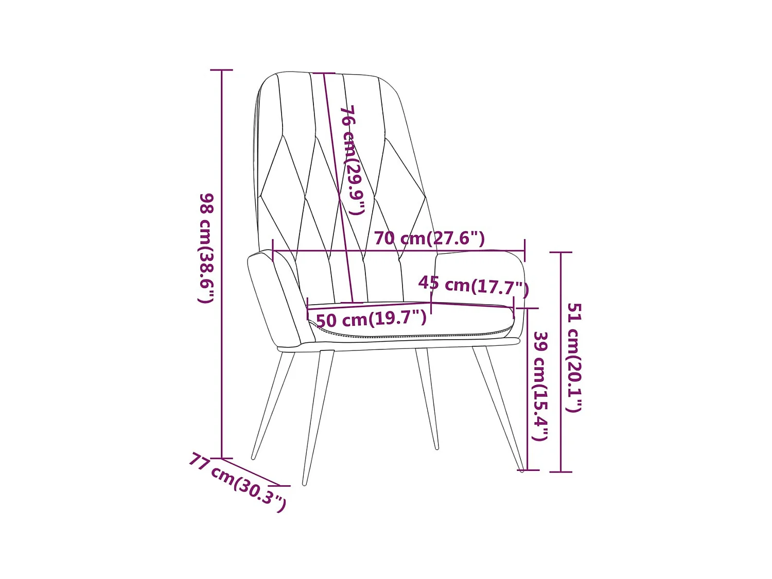 Sillón de relax de terciopelo gris claro