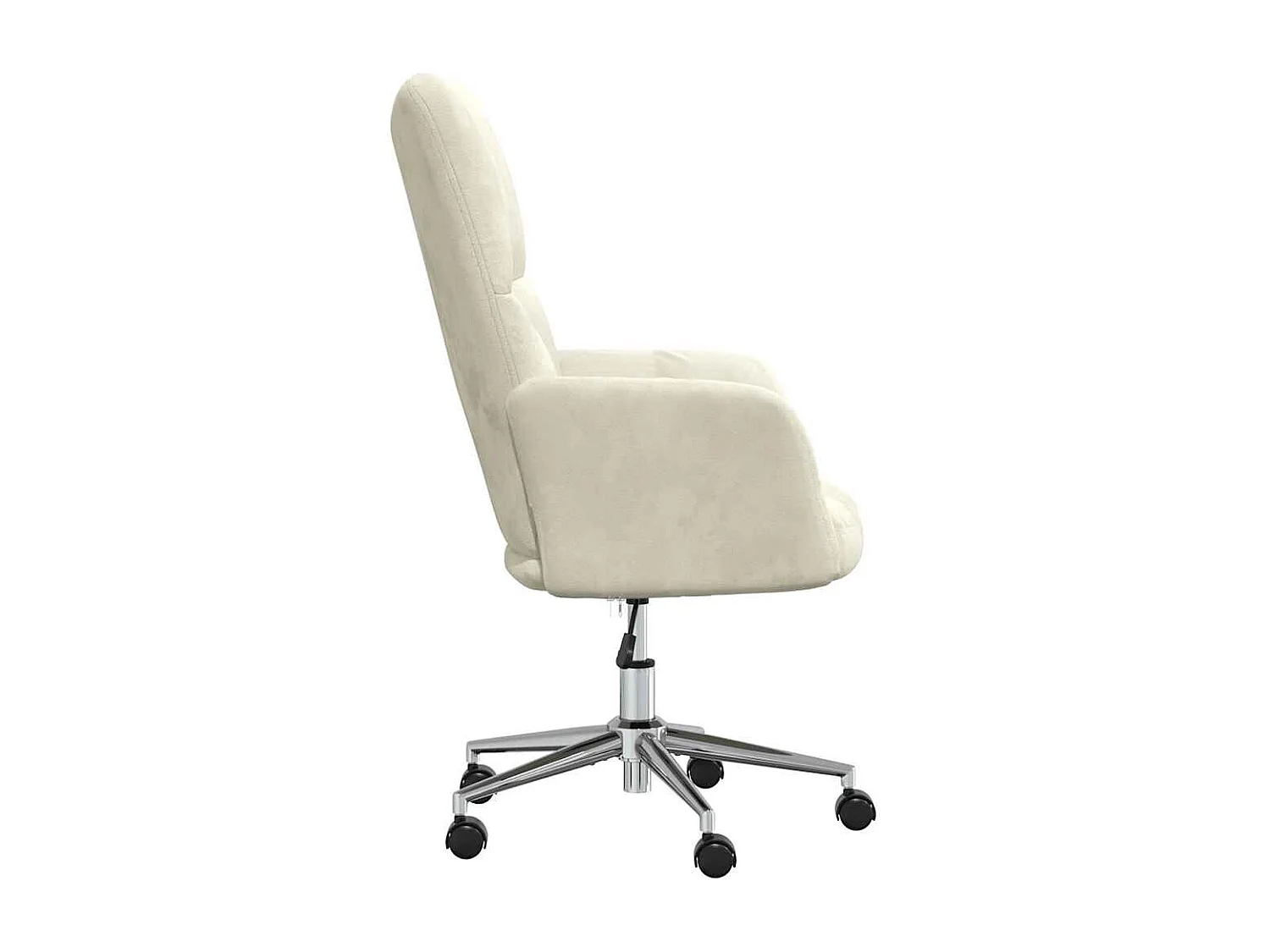 Chaise de relaxation Blanc crème Velours