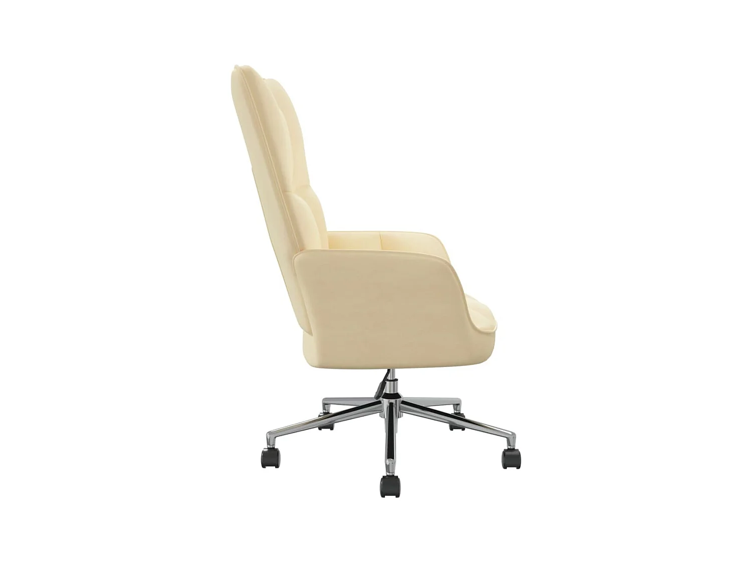 Relaxstoel fluweel crèmewit