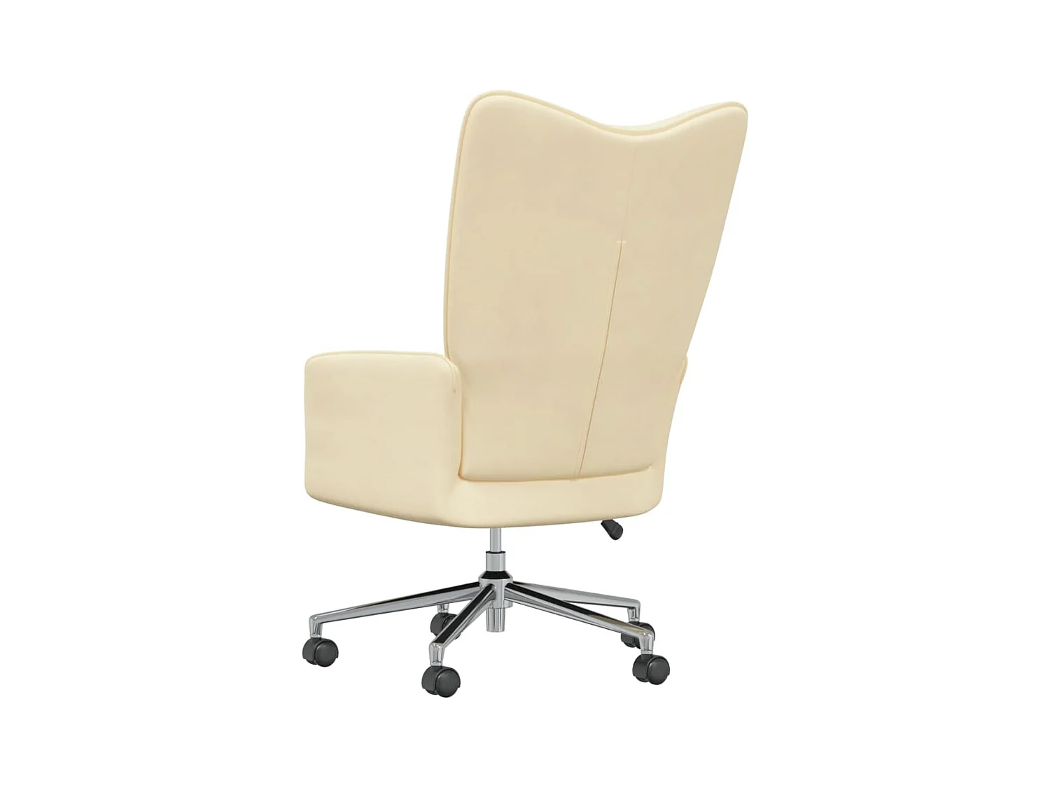 Relaxstoel fluweel crèmewit