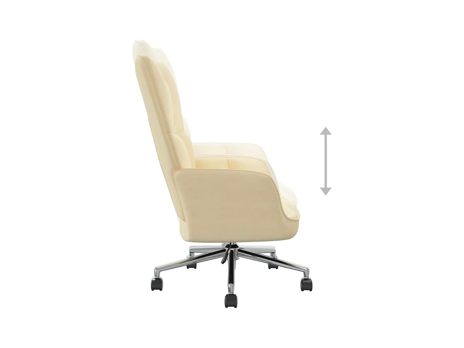 Relaxstoel fluweel crèmewit