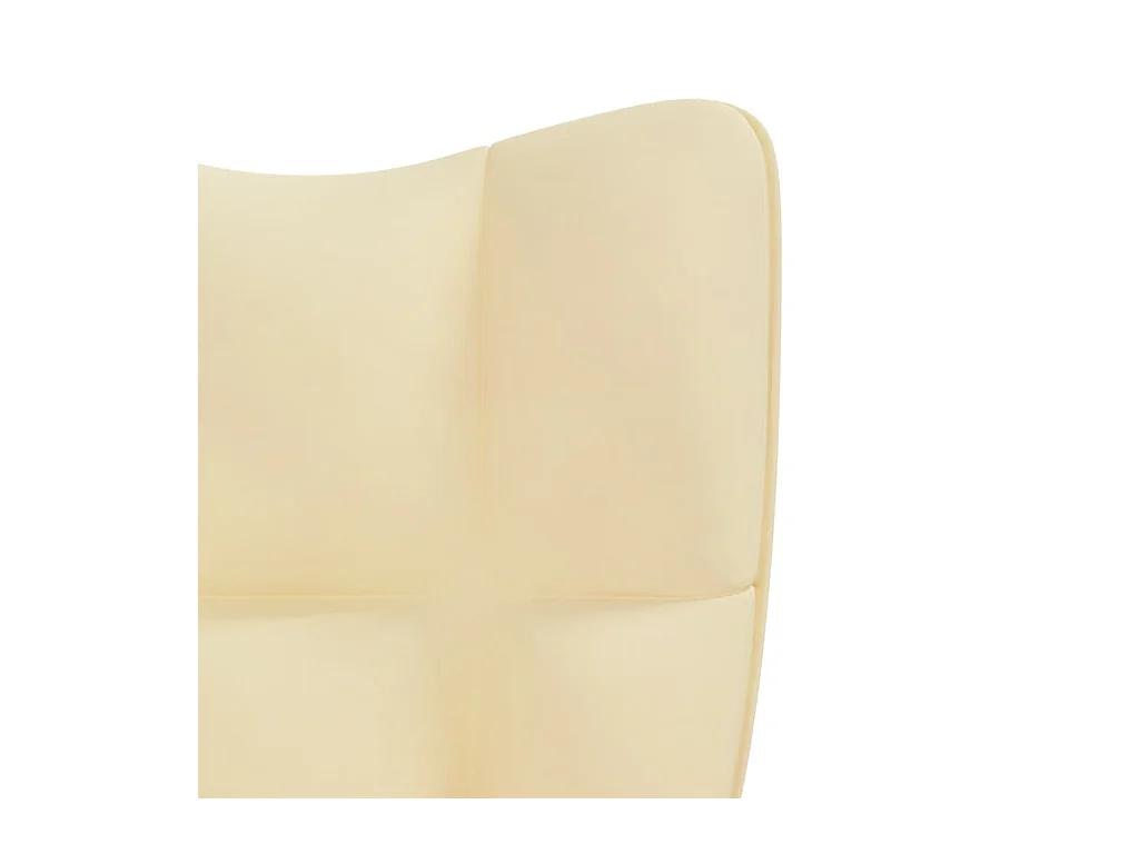 Relaxstoel fluweel crèmewit