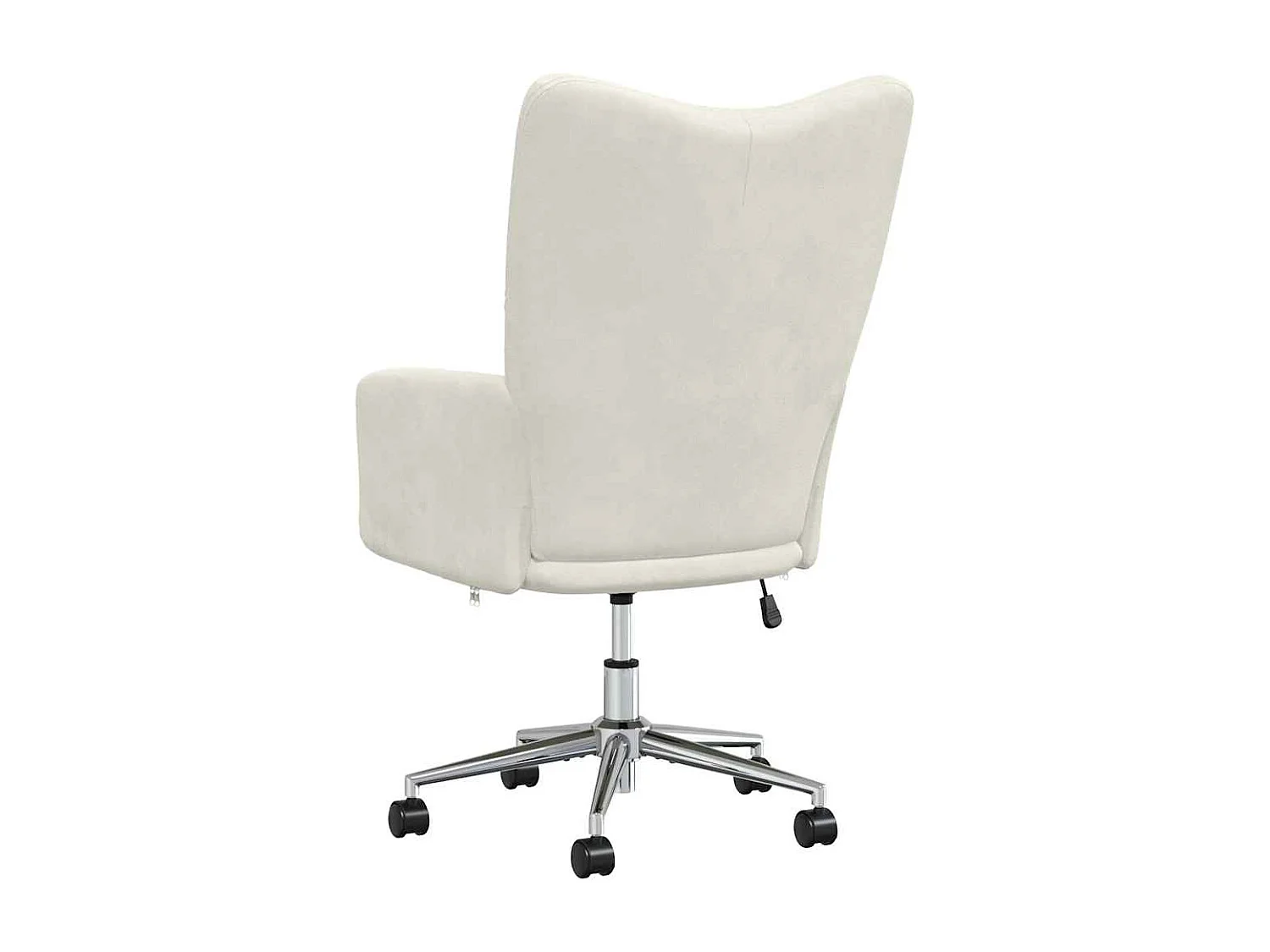 Chaise de relaxation Blanc crème Velours