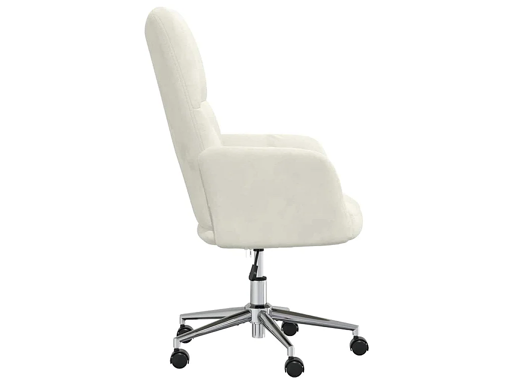 Chaise de relaxation Blanc crème Velours