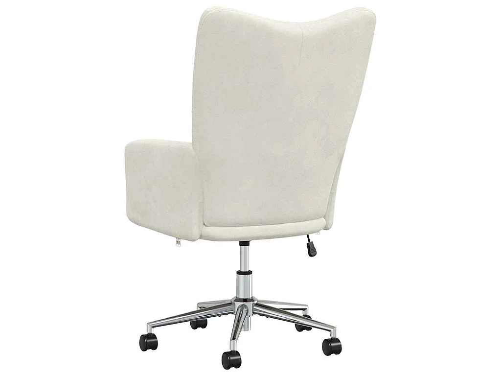Chaise de relaxation Blanc crème Velours