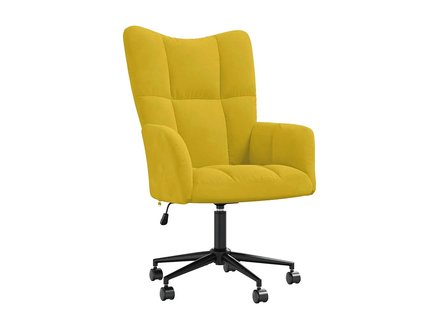 Chaise de relaxation Jaune moutarde Velours