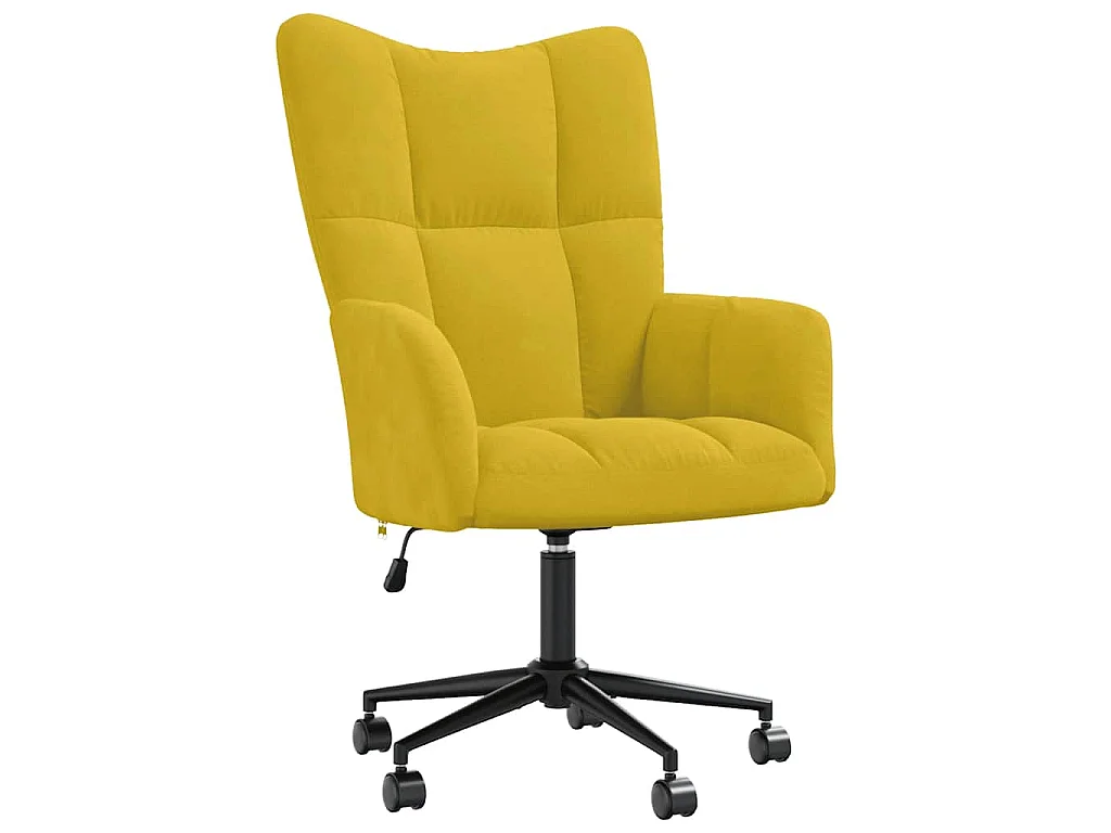 Chaise de relaxation Jaune moutarde Velours