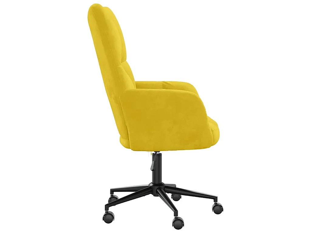 Chaise de relaxation Jaune moutarde Velours