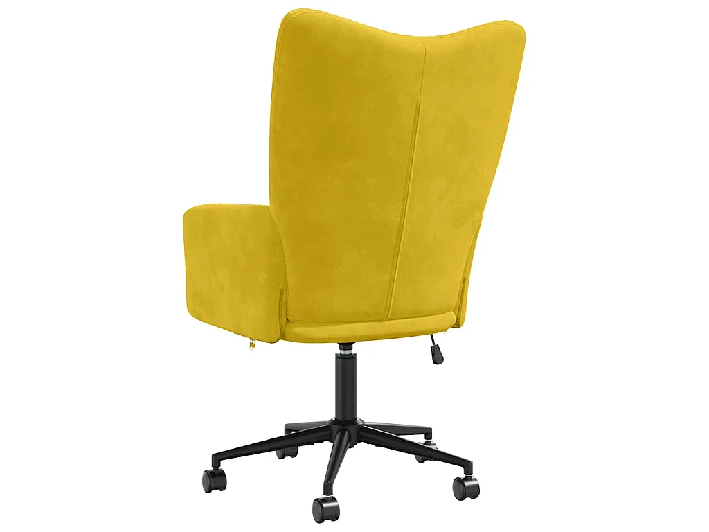 Chaise de relaxation Jaune moutarde Velours