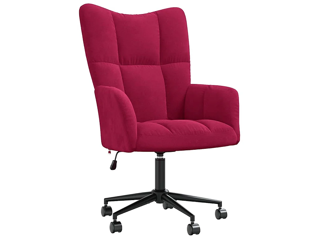 Chaise de relaxation Rouge bordeaux Velours