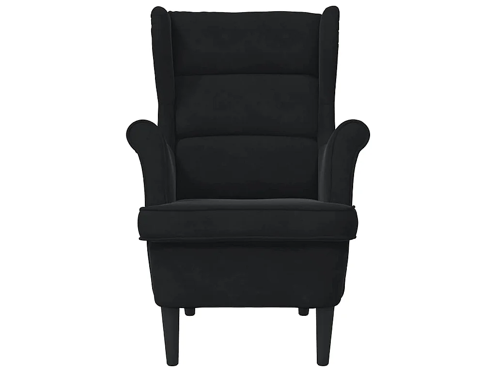 Fauteuil noir velours
