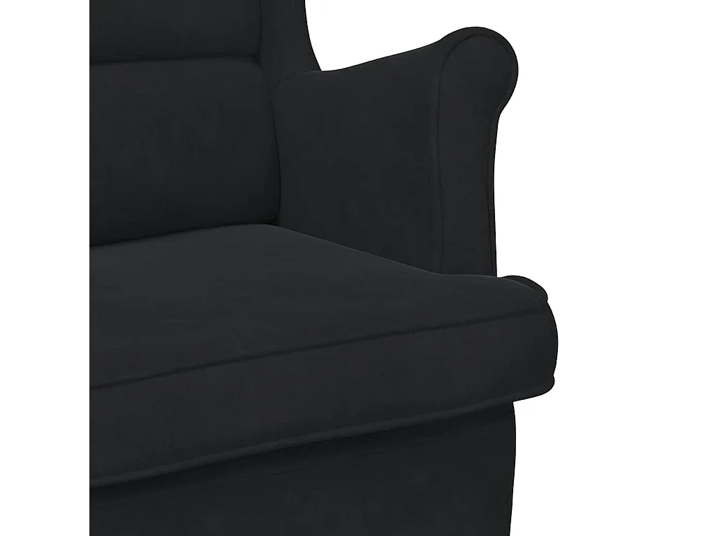 Fauteuil noir velours