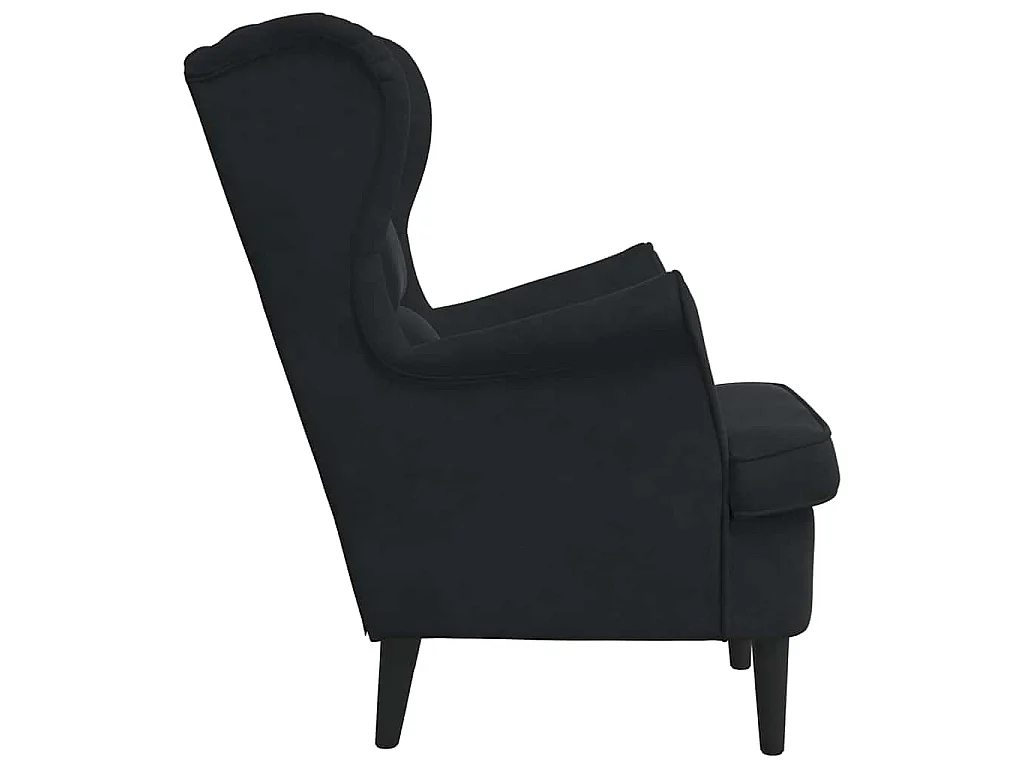 Fauteuil noir velours