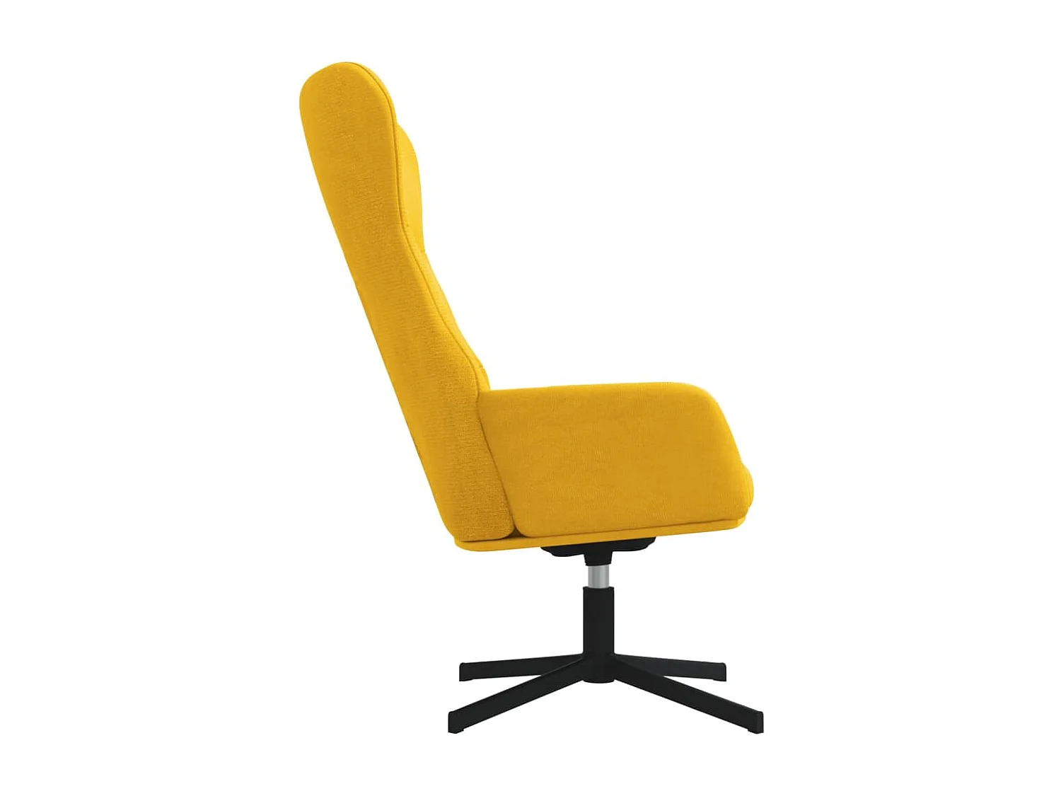 Chaise de relaxation Jaune moutarde Velours