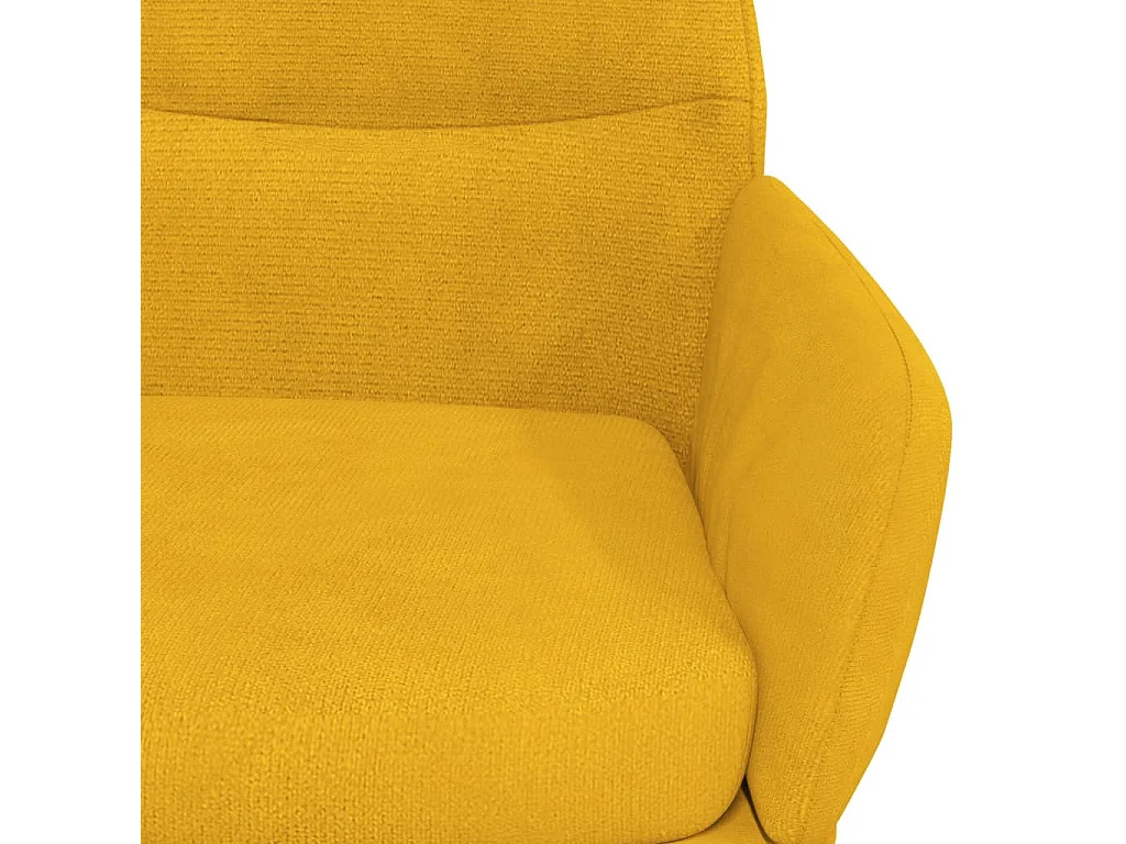 Chaise de relaxation Jaune moutarde Velours
