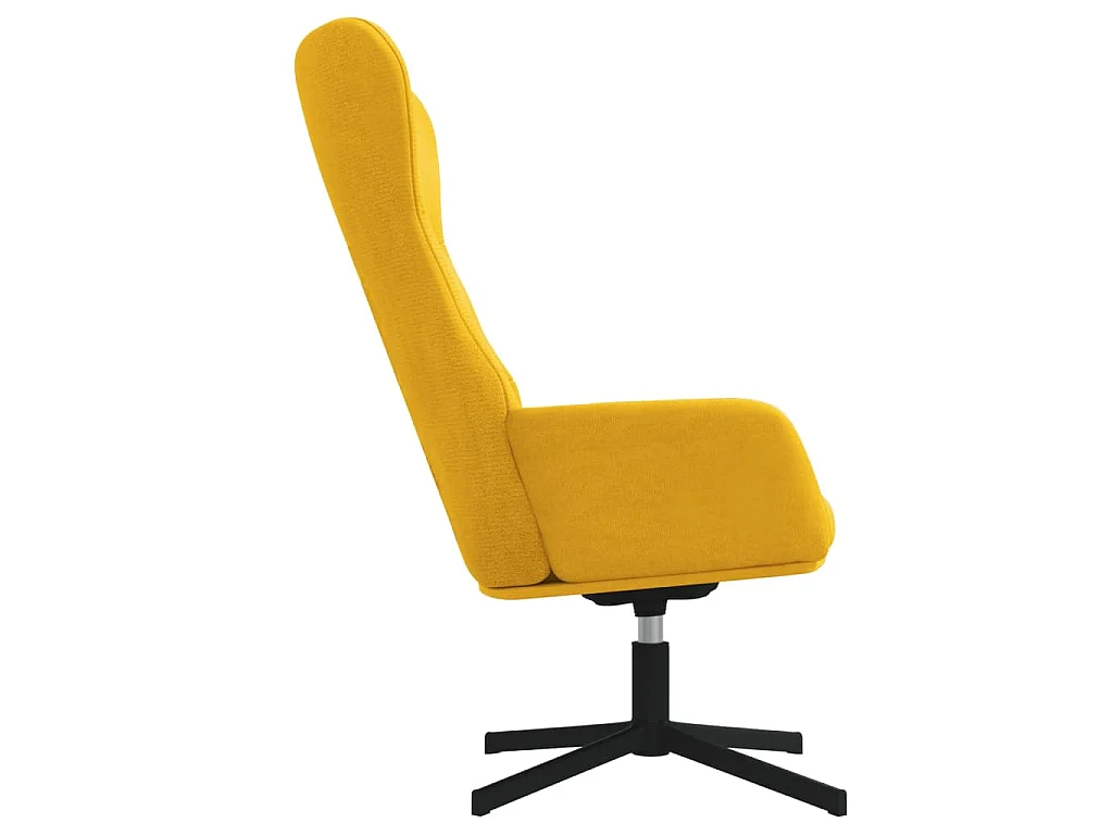 Relaxstoel fluweel mosterdgeel