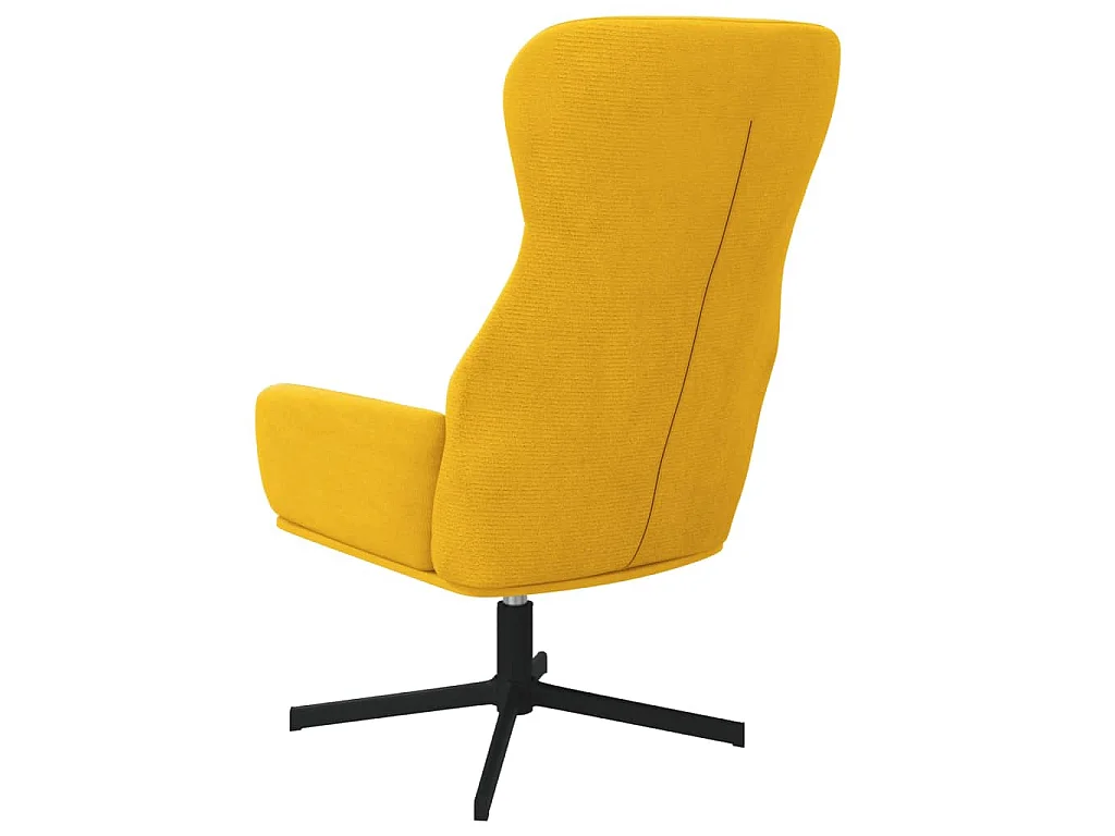 Relaxstoel fluweel mosterdgeel