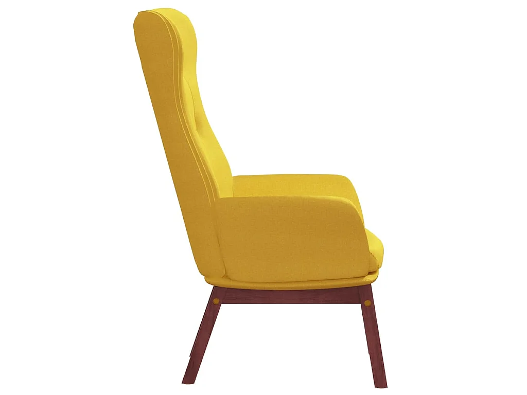 Sillón de relax de tela amarillo mostaza