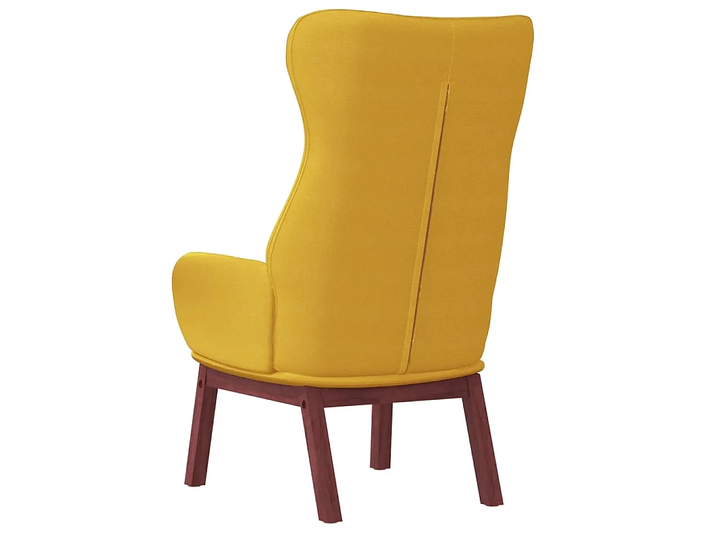 Sillón de relax de tela amarillo mostaza