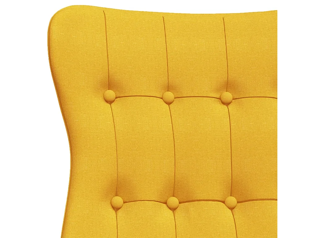Sillón de relax de tela amarillo mostaza