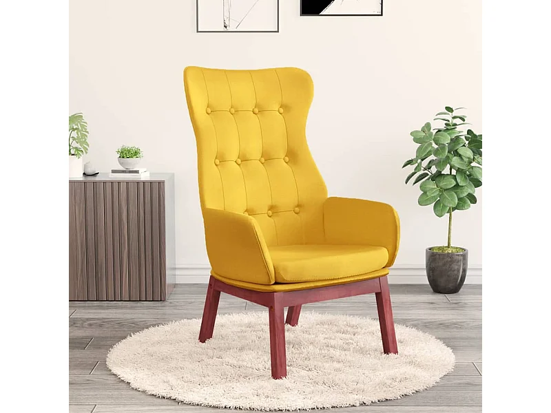 Chaise de relaxation Jaune moutarde Tissu