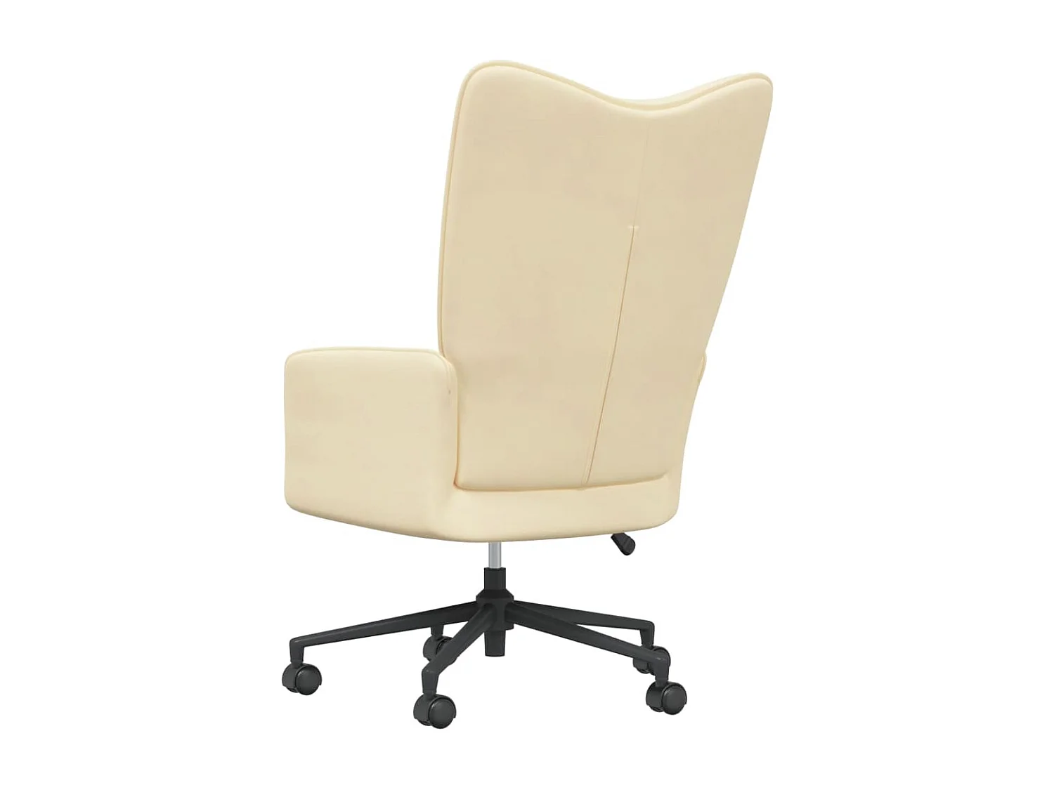 Relaxstoel fluweel crèmewit