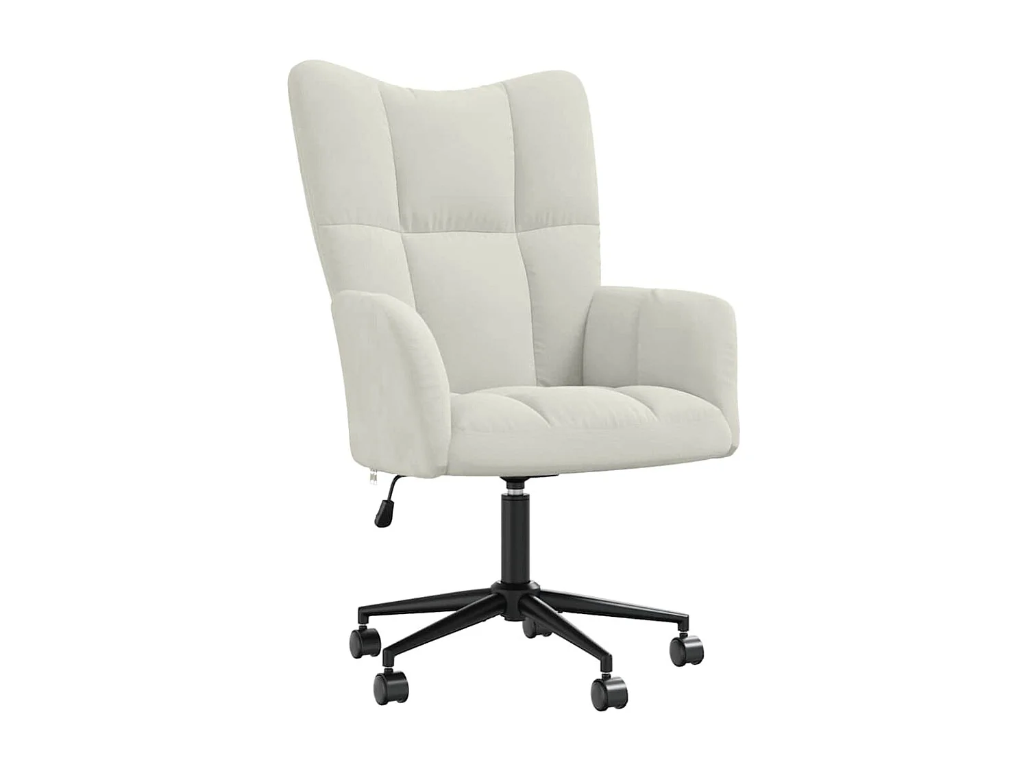 Relaxstoel fluweel crèmewit