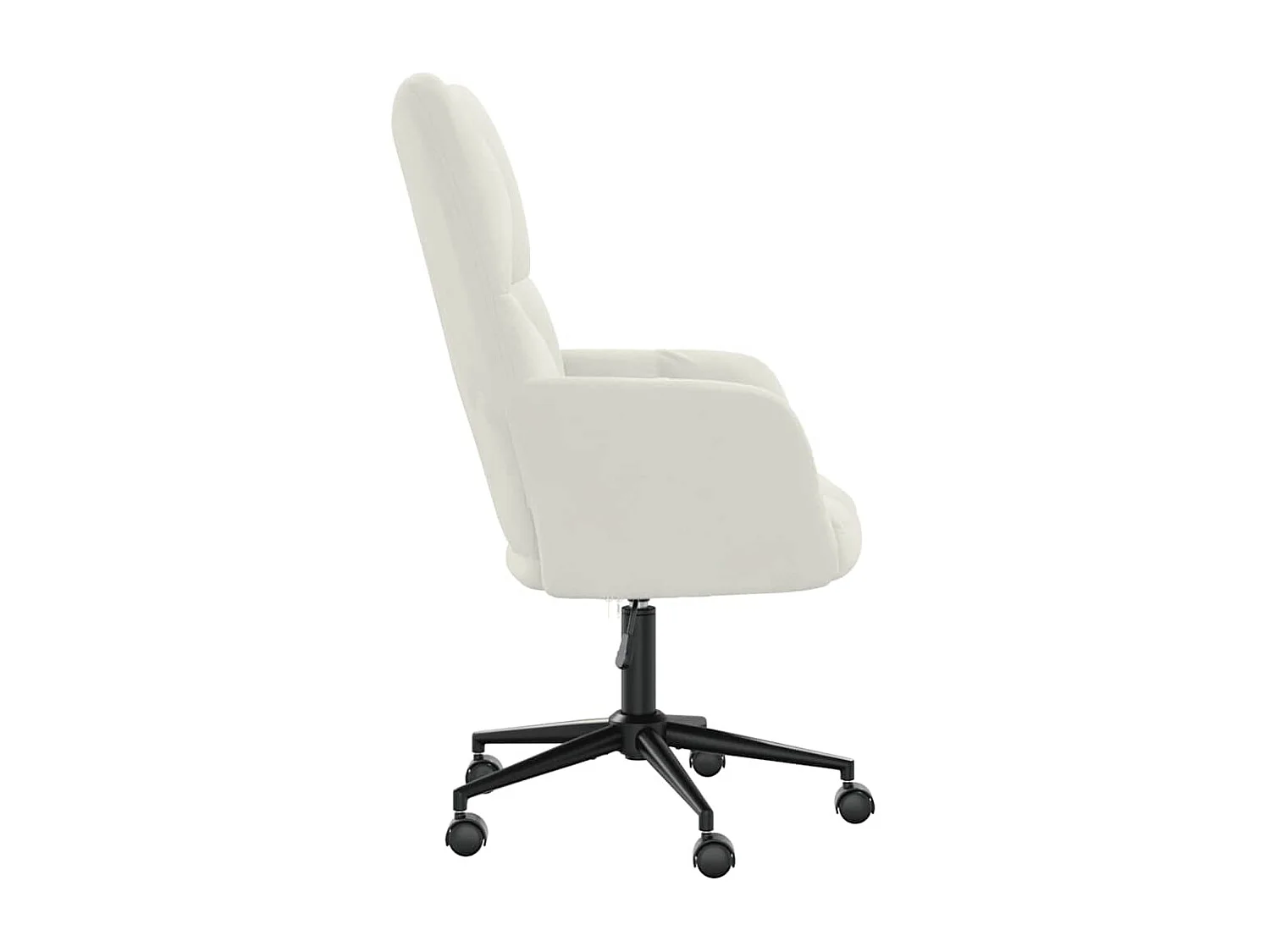 Relaxstoel fluweel crèmewit