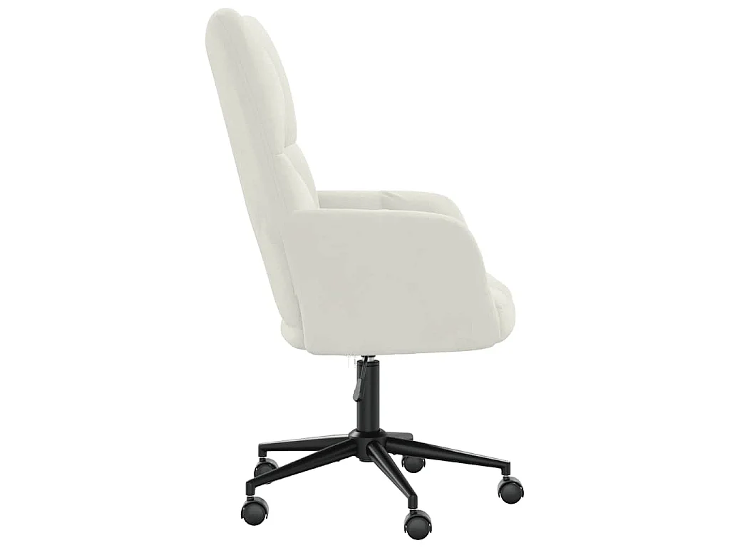 Chaise de relaxation Blanc crème Velours