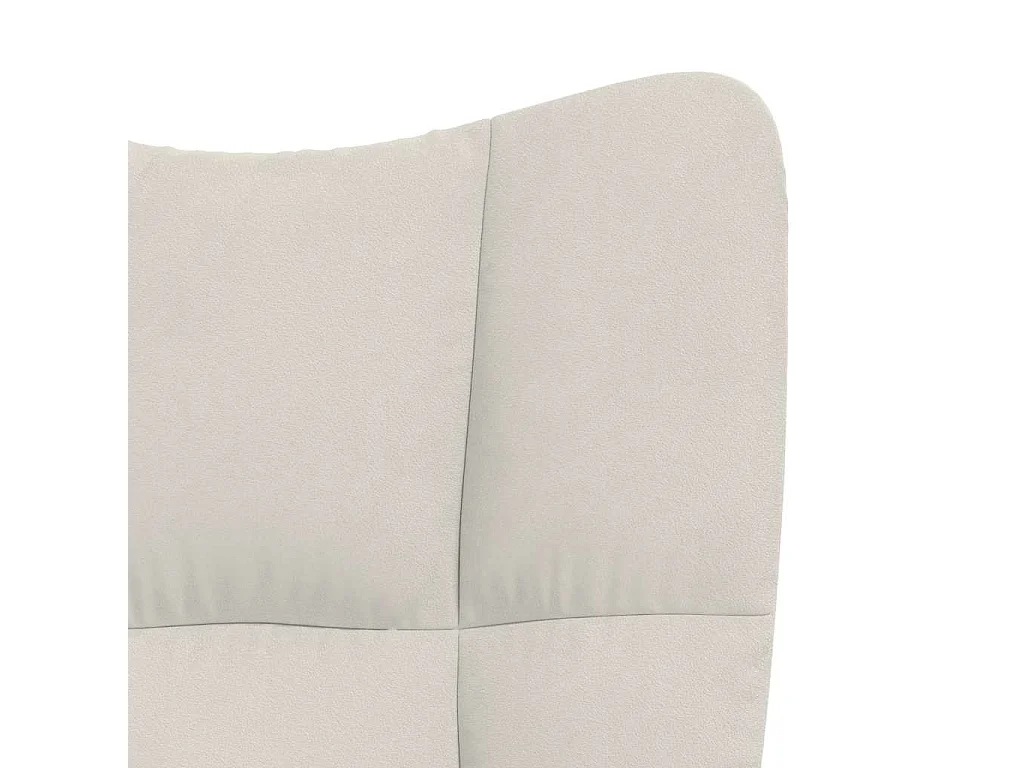 Chaise de relaxation Blanc crème Velours