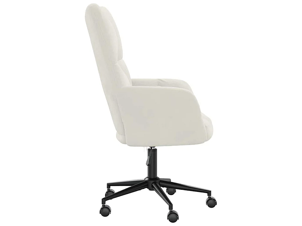 Chaise de relaxation Blanc crème Velours