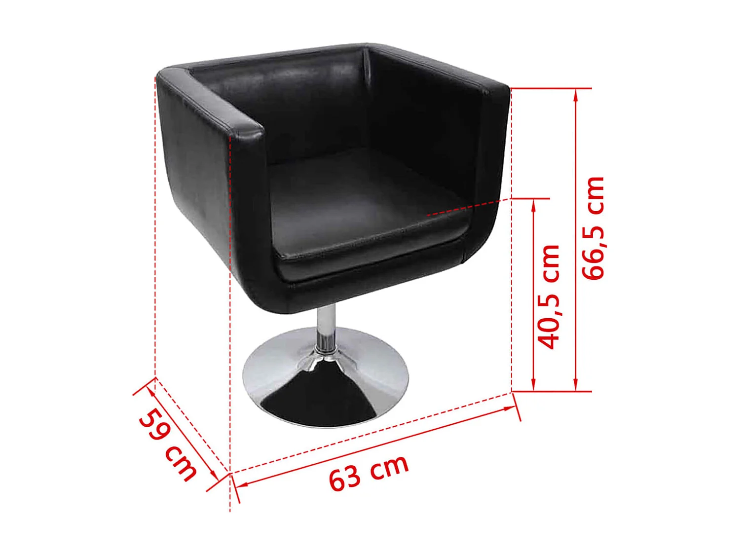Chaise de bar Noir Similicuir