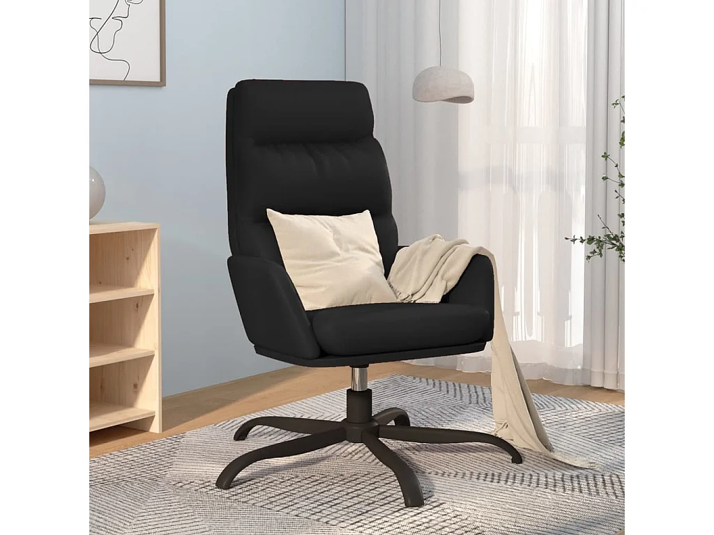 Chaise de relaxation Noir Similicuir