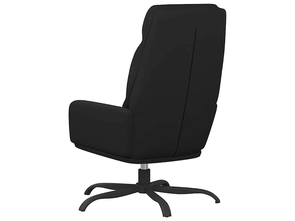 Relaxstoel kunstleer zwart
