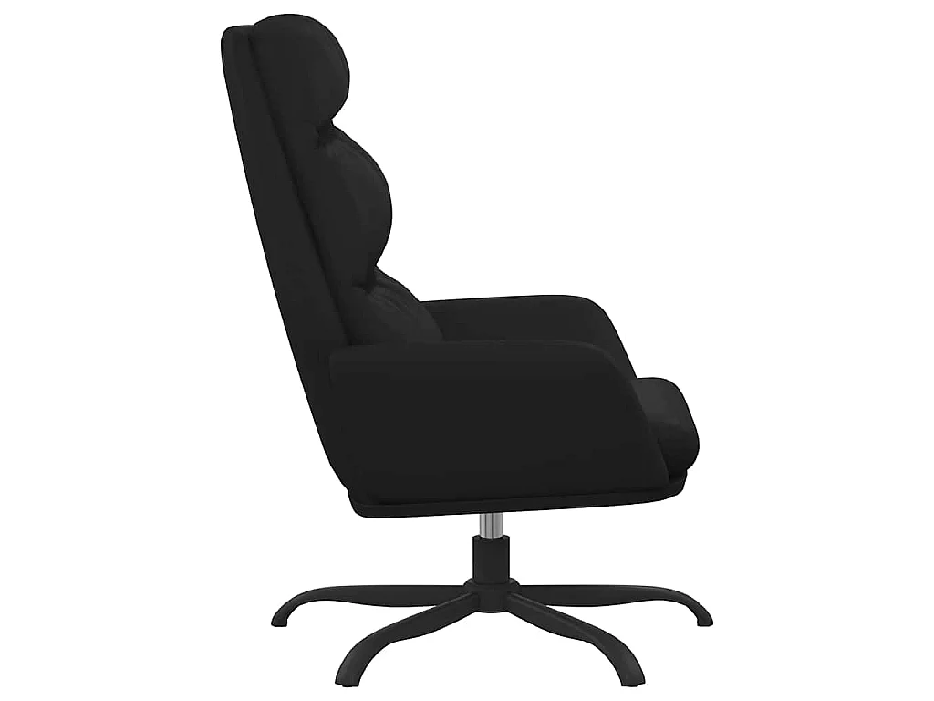 Relaxstoel kunstleer zwart