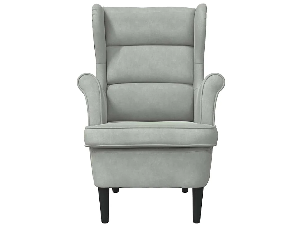 Poltrona Grigio Chiaro Velluto