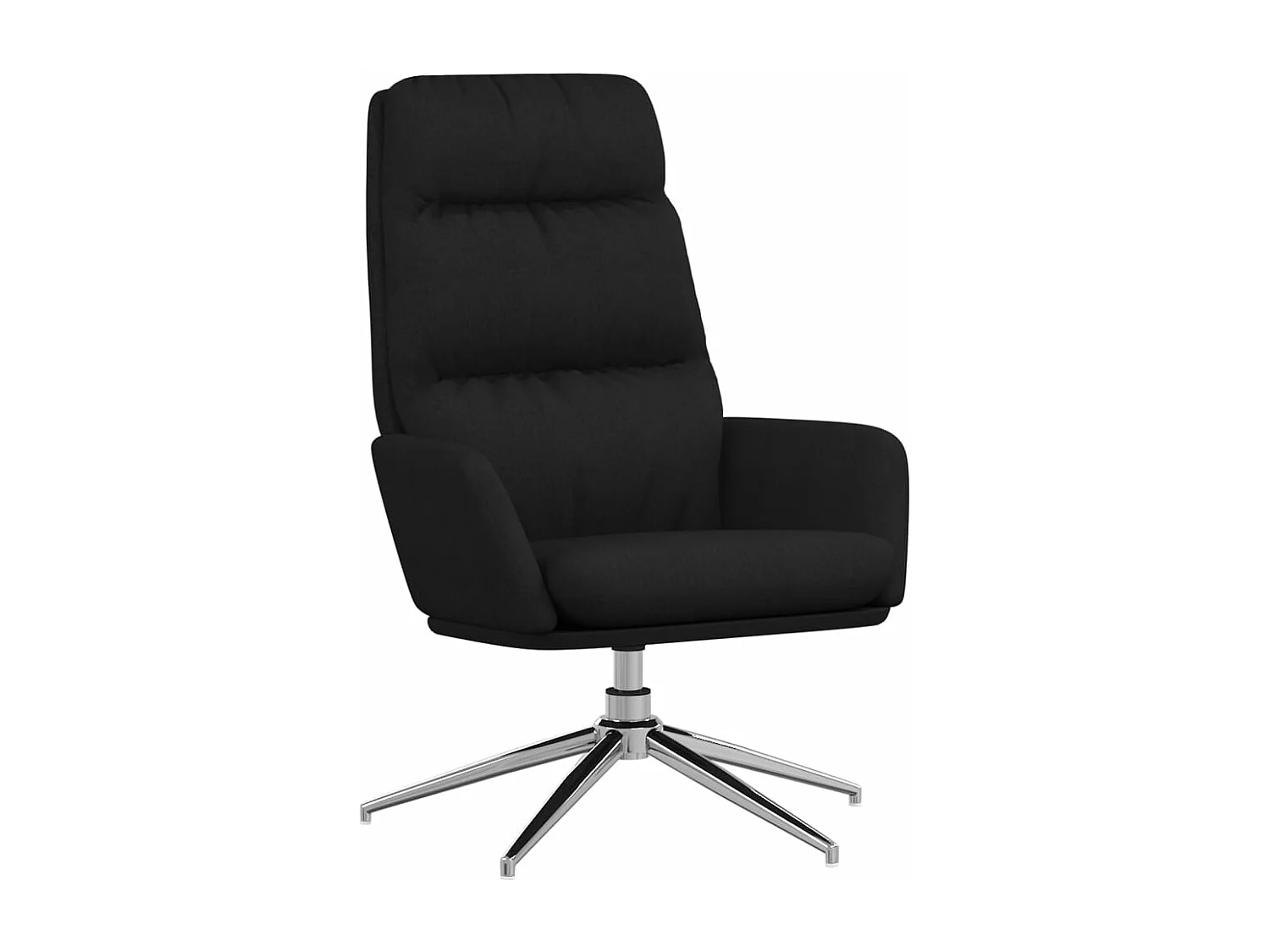 Chaise de relaxation Noir Tissu