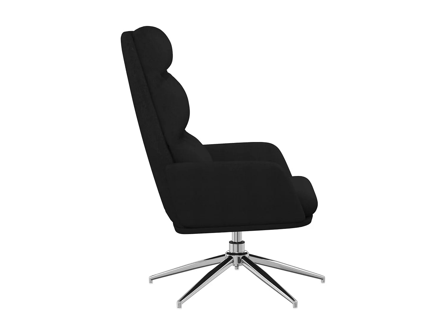 Chaise de relaxation Noir Tissu